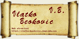 Vlatko Beoković vizit kartica
